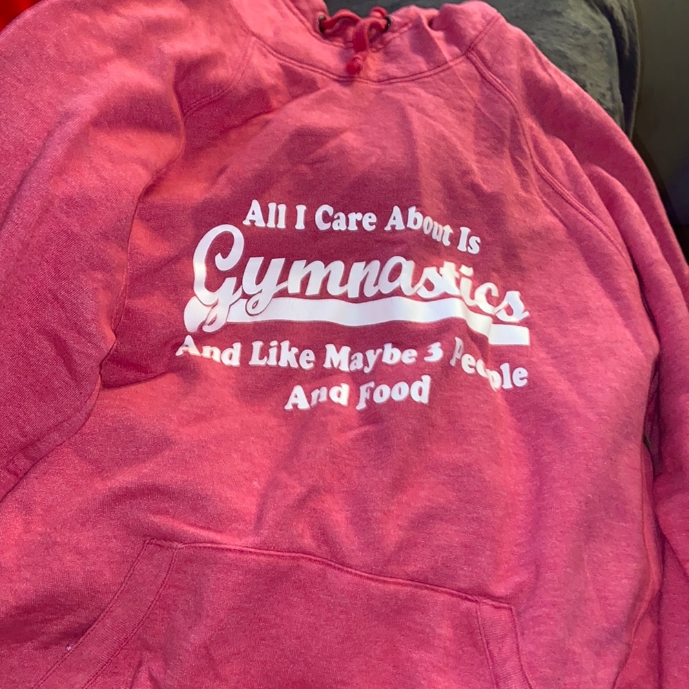 Pink gymnastics hoodie